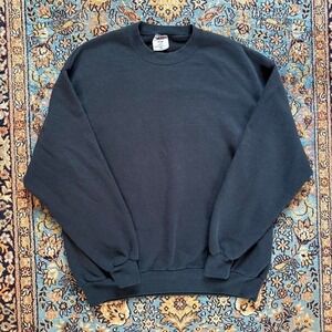 Y2K Essential Black Crewneck Sweatshirt  Size XL